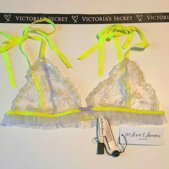 For LOVE and LEMONS Neon Buttercup Lace Bralette - Picture 3 of 8